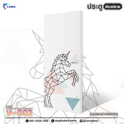 ประตูพิมพ์ลาย  Geometric (เแบรนด์ LOMA)