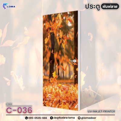 Door printed with nature and view pattern (LOMA brand)