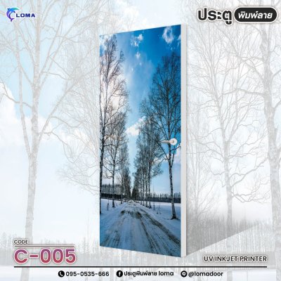 Door printed with nature and view pattern (LOMA brand)