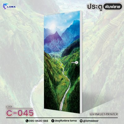 Door printed with nature and view pattern (LOMA brand) Door printed with nature and view pattern (LOMA brand)