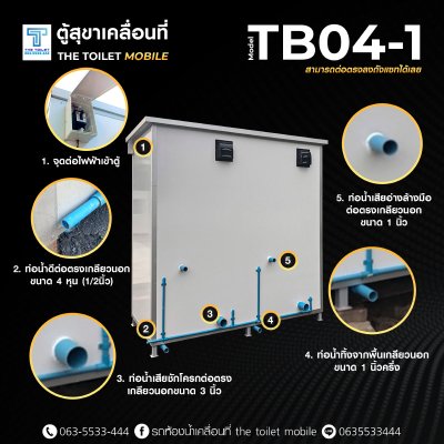 Portable bathroom cabinet model TB04-1