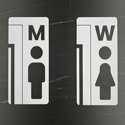 ป้ายห้องน้ำอะคริลิคพิมพ์ลาย ชาย-หญิง ความหนา 2 มม ป้ายห้องน้ำอะคริลิคพิมพ์ลาย ชาย-หญิง ความหนา 2 มม