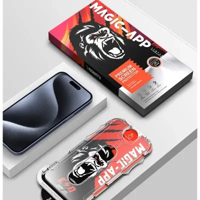 ฟิล์มกระจก X-GORiLLA เกรดพรีเมี่ยม รุ่น MAGIC- APP ใส กันเสือก สำหรับไอโฟนทุกรุ่น รับประกัน 90 วัน