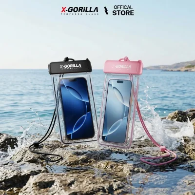 ซองกันน้ำมือถือ X-GORiLLA ระดับ IPX8 กันน้ำได้100% สำหรับเล่นสงกรานต์ ไปดำนํ้า เที่ยวทะเล มี 5 สีให้เลือก สินค้าพร้อมจัดส่ง