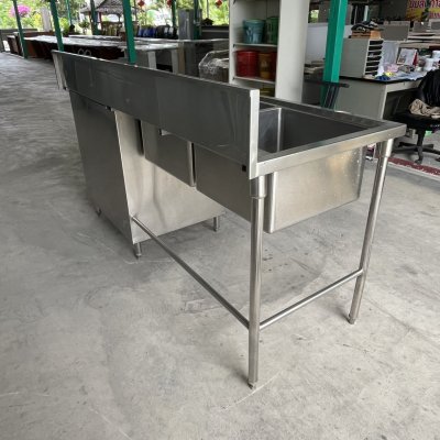 ซิงค์ 2 หลุม มีตู้ด้านล่าง