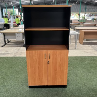 ตู้เอกสาร 2 บานเปิดบนโล่ง 4 ชั้น  (มีกุญแจล็อค)