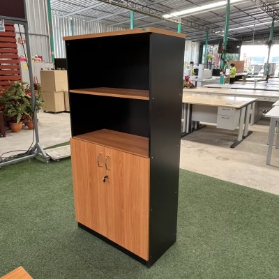 ตู้เอกสาร 2 บานเปิดบนโล่ง 4 ชั้น  (มีกุญแจล็อค)