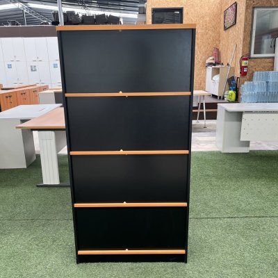 ตู้เอกสาร 2 บานเปิดบนโล่ง 4 ชั้น  (มีกุญแจล็อค)