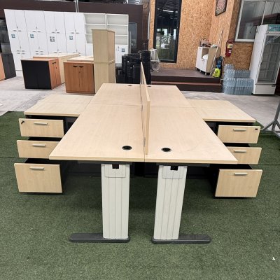 โต๊ะทำงานกลุ่ม 4 ที่นั่งทรง L