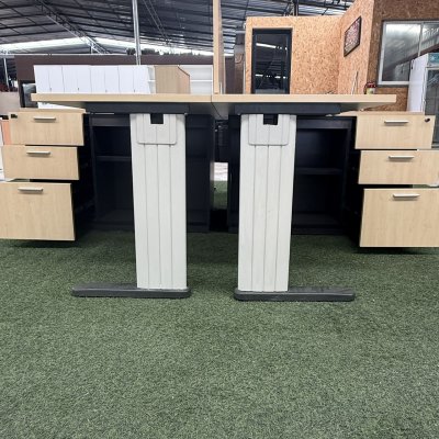 โต๊ะทำงานกลุ่ม 4 ที่นั่งทรง L