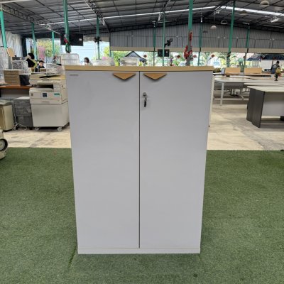 ตู้เอกสาร 2 บานเปิด (สีเทาอ่อน)