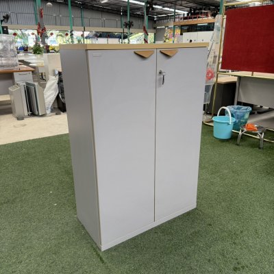 ตู้เอกสาร 2 บานเปิด (สีเทาอ่อน)