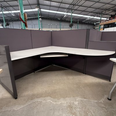 โต๊ะทำงานกลุ่ม 4 ที่นั่งทรง L