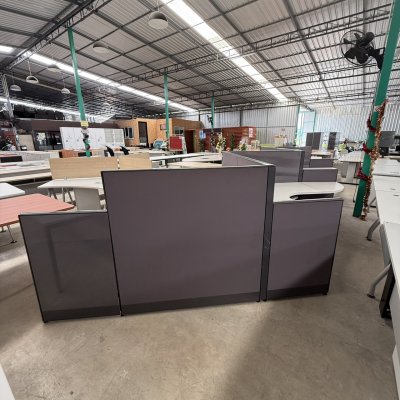 โต๊ะทำงานกลุ่ม 4 ที่นั่งทรง L