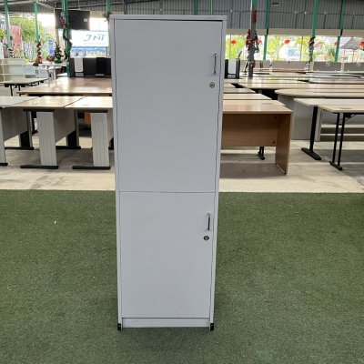 ตู้เอกสาร 2 บานเปิด 4 ชั้น (สีเทา)