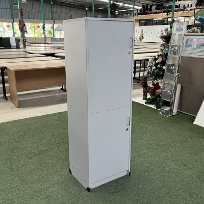 ตู้เอกสาร 2 บานเปิด 4 ชั้น (สีเทา)