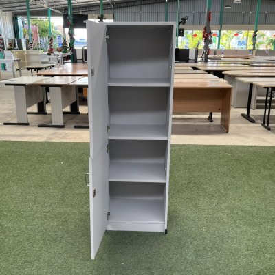 ตู้เอกสาร 2 บานเปิด 4 ชั้น (สีเทา)