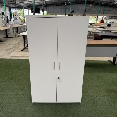 ตู้เอกสาร 2 บานเปิด (สีขาว)