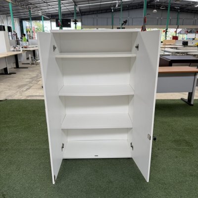 ตู้เอกสาร 2 บานเปิด (สีขาว)