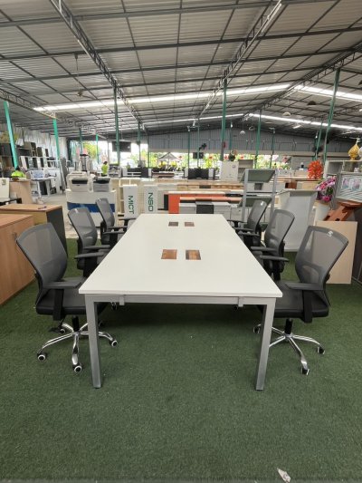 โต๊ะประชุม 6-8 ที่นั่ง (สีขาว)