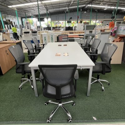 โต๊ะประชุม 6-8 ที่นั่ง (สีขาว)