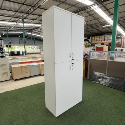 ตู้เอกสารสูง 4 บานเปิด (สีขาว)