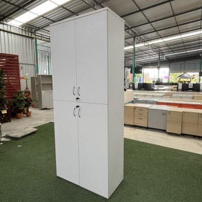 ตู้เอกสารสูง 4 บานเปิด (สีขาว)