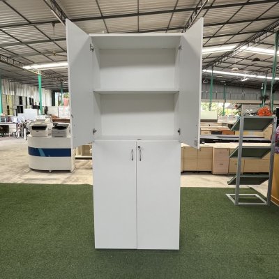 ตู้เอกสารสูง 4 บานเปิด (สีขาว)