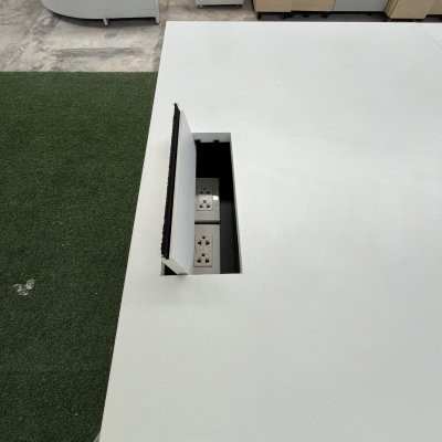 โต๊ะทำงานผู้บริหารทรง L (สีขาว)