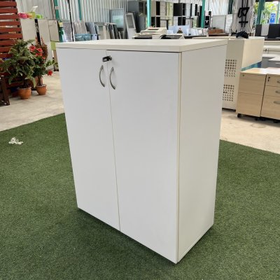 ตู้เอกสาร 2 บานเปิด (สีขาว)