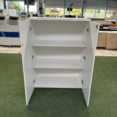 ตู้เอกสาร 2 บานเปิด (สีขาว)