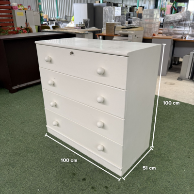 ตู้เอกสาร 4 ลิ้นชัก (สีขาว)