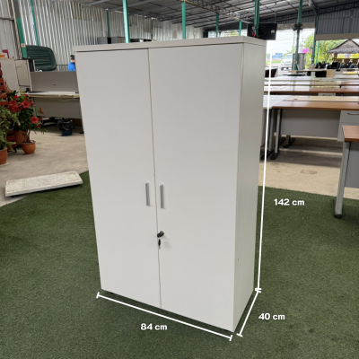 ตู้เอกสาร 2 บานเปิด (สีขาว)