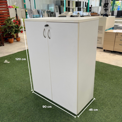 ตู้เอกสาร 2 บานเปิด (สีขาว)