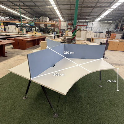 โต๊ะทำงานกลุ่ม 3 ที่นั่ง