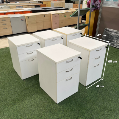 ตู้ลิ้นชักใต้โต๊ะ (สีขาว)