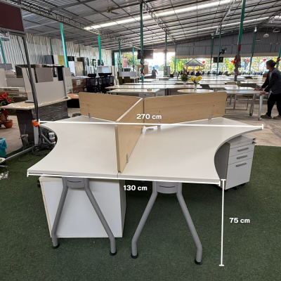 โต๊ะทำงานกลุ่ม 3 ที่นั่ง