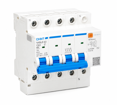 AC 4-Pole Residual Current Breaker (RCBO)