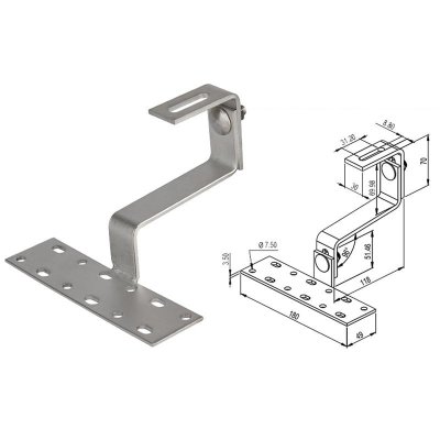 TILE HOOK for Flat Roof