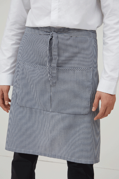 Laser Half Body Stripe Apron