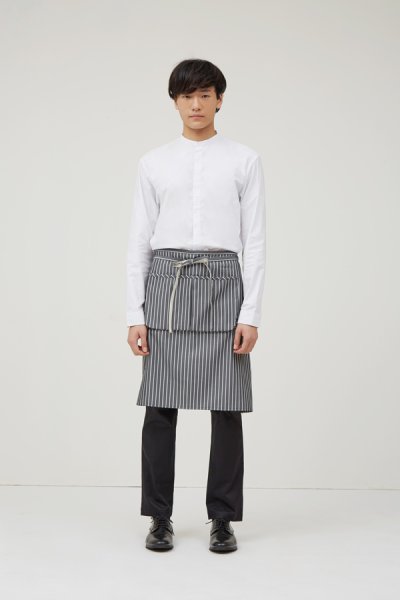 Baker Half Body Grey Stripe Apron