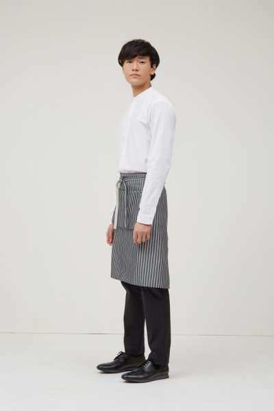 Baker Half Body Grey Stripe Apron