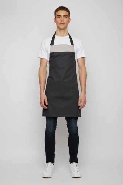 Henry Grey / Black Bib Apron