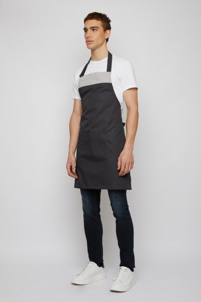 Henry Grey / Black Bib Apron