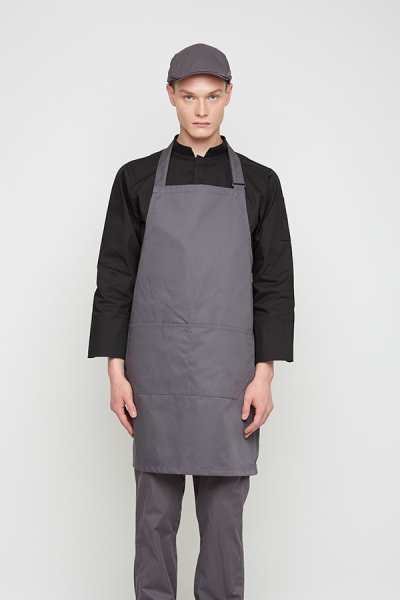 Greg Grey Adjustable Neck Strap Bib Apron