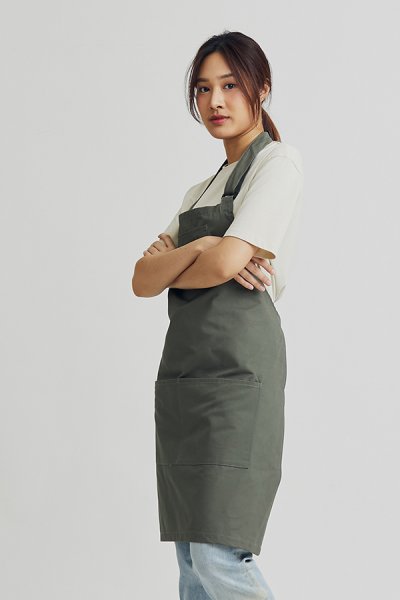 Matt Pewter Grey Barista Bib Apron