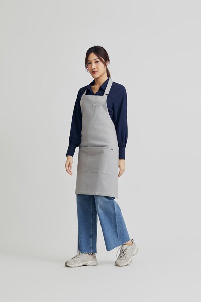 Combini Bib Apron - Smoke