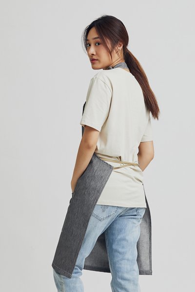 Combini Bib Apron - Charcoal