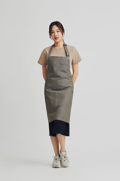 Combini Bib Apron - Green Olive