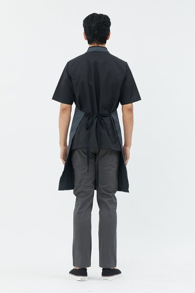 Greg Dark Grey Adjustable Neck Strap Bib Apron